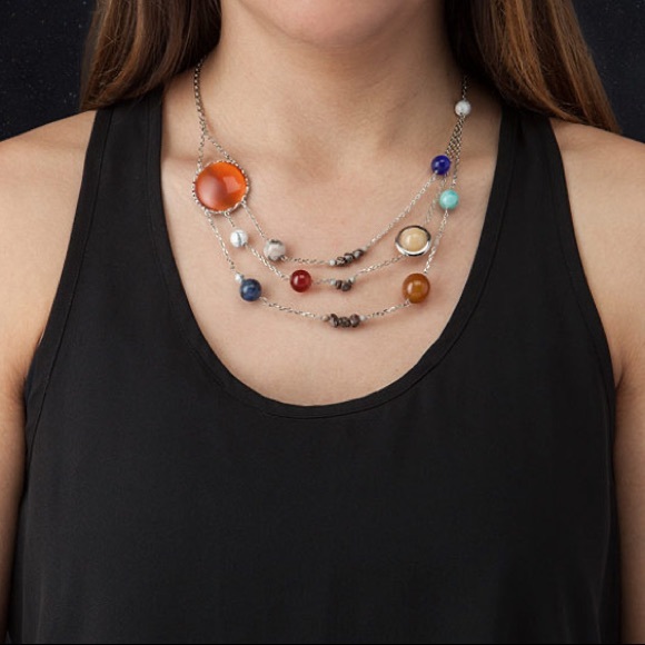 ThinkGeek Jewelry - Solar System Necklace (Sterling Silver)